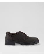 Larrikin Junior Brown Leather Lace Up School Shoes