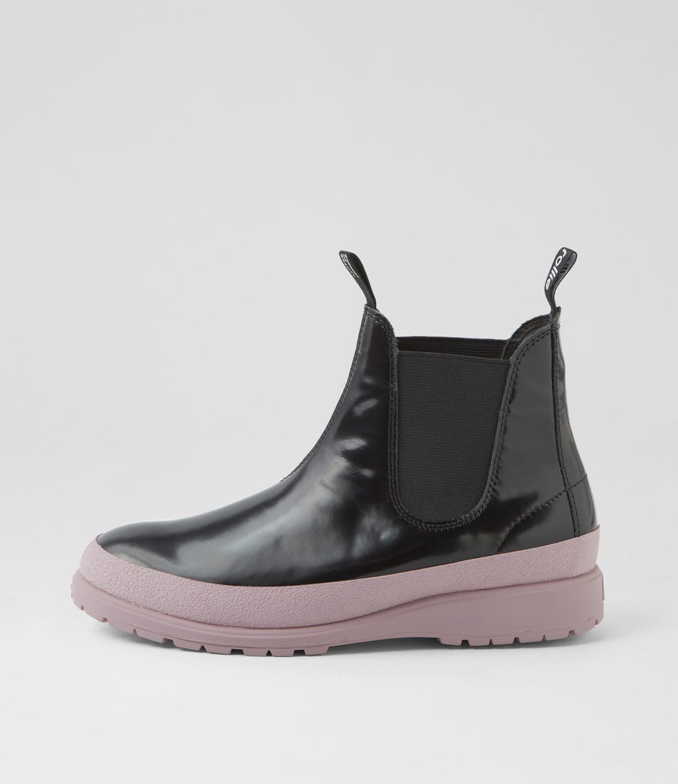 Fields Chelsea X Black Pink Leather Chelsea Boots by Rollie