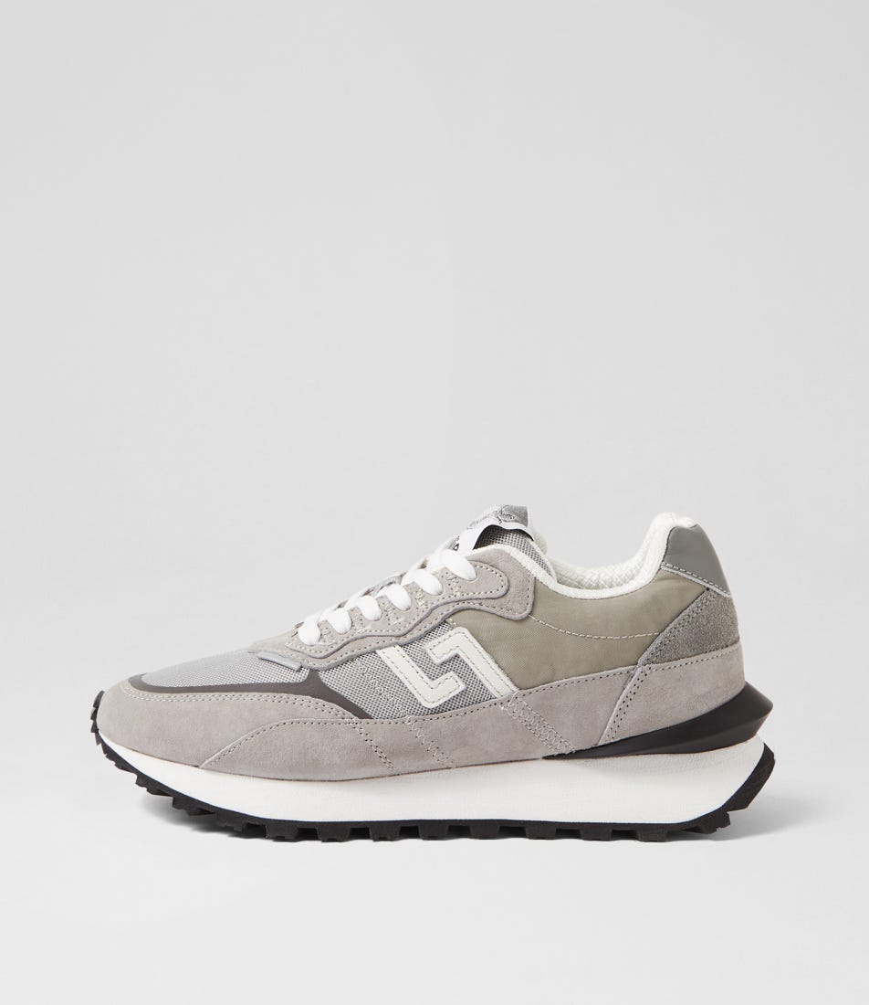 Kentu M Concrete Mix Leather Suede Sneakers