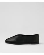 Ada Black Leather Ballet Flats