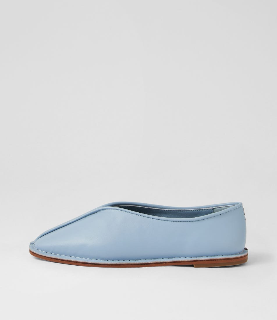 Ada Dark Cherry Sky Leather Ballet Flats