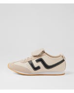 Shift Bone Black Suede Leather Lace Up Flats