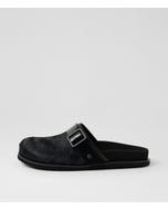Mills Black Pony Mules