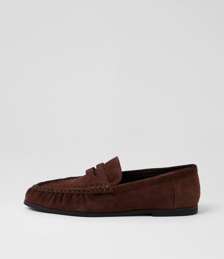 Hudson Dark Brown Suede Loafers