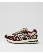 Kumo Burgundy Suede Mesh Sneakers
