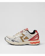 Kumo Silver Red Suede Mesh Sneakers