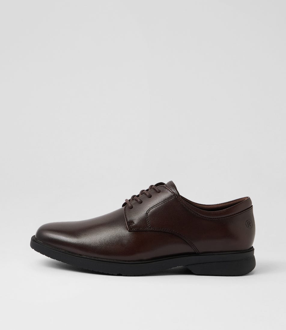 Allander Deep Brown Leather Lace Up Flats