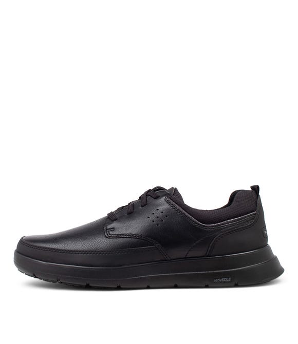 Truflex M Cayden Black Leather Sneakers