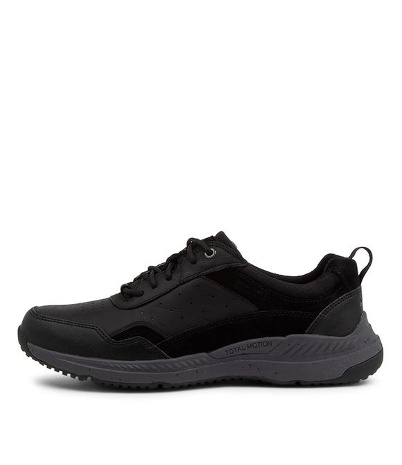Total Motion Trail Black Leather Sneakers