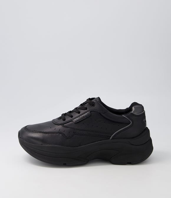 Pro Walker Premium Black Leather Sneakers