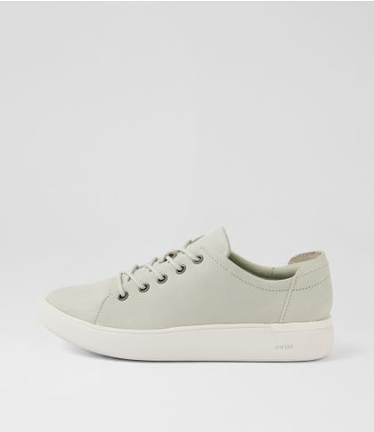 Flexed Seafoam Leather Sneakers
