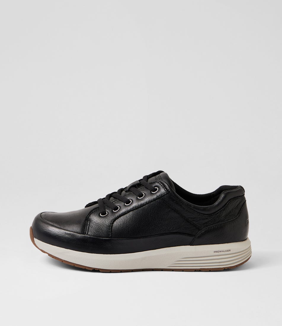 Prowalker Black Misty Leather Lace Ups