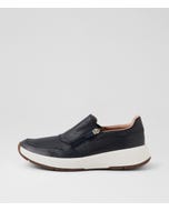 Tru Stride Navy Leather Flat Shoes
