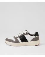 Colway White Grey Black Suede Sneakers