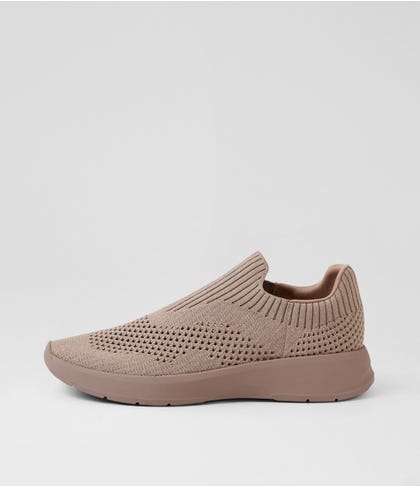 Tru Pace Taupe Taupe Sole Fabric Sneakers