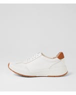 Tru Balance White Leather Sneakers