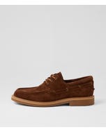 Klue Rust Leather Flat Shoes