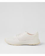 Tru Active White Knit Suede Sneakers