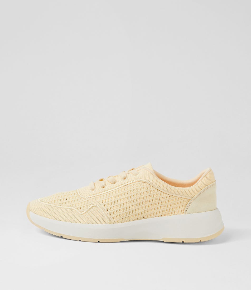 Tru Active Lemon Knit Suede Lace Up Sneakers