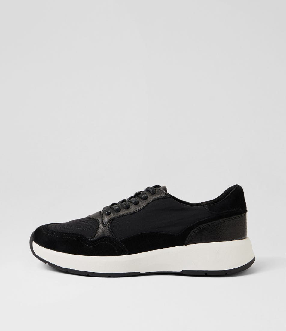 Tru Pro Black Mix Lace Up Sneakers