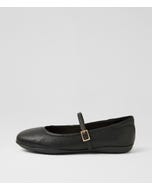 Aurora Black Leather Mary Janes
