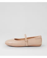 Aurora Nude Leather Flat Shoes