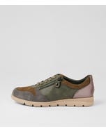 Beaumont Olive Pewter Multi Sneakers