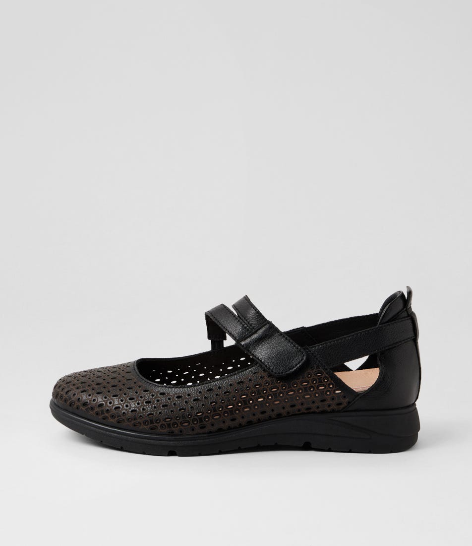 Norwalk Black Leather Mary Janes