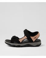 Roam Black Multi Strappy Sandals