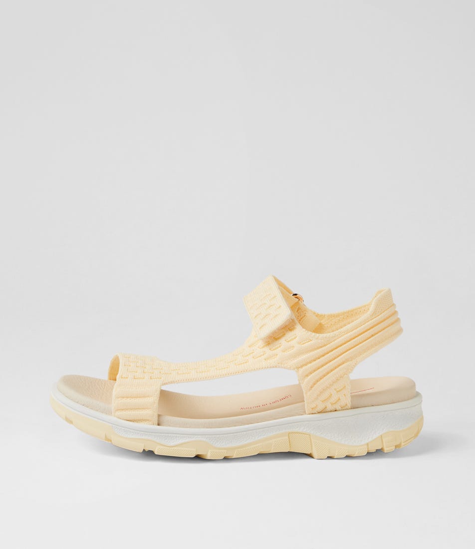 Range Lemon Knit Strappy Sandals