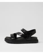 Hamilton Black Leather Sandals