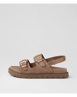 Hobart Taupe Suede Slides