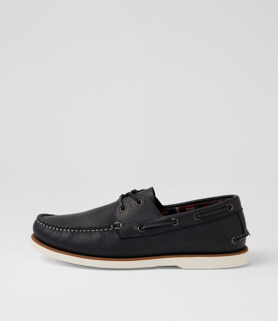 Starboard Navy Leather Boat Shoes