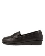Punis Black Leather Loafers