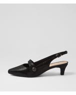 Lisshle2 Black Dot Suede Heels