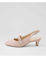Lisshle2 Blush Leather Heels
