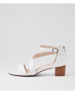 Caring White Leather Sandals