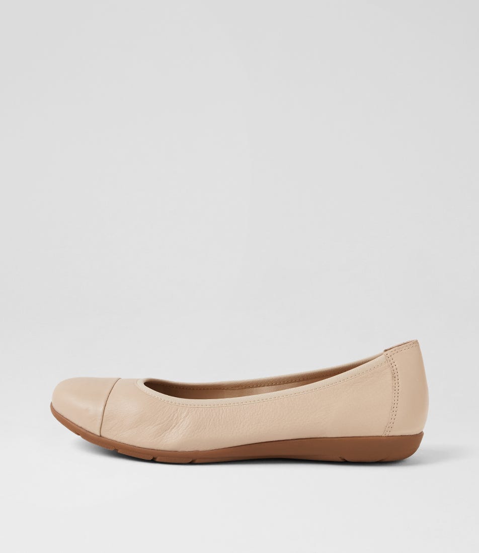 Hallies Almond Leather Ballet Flats