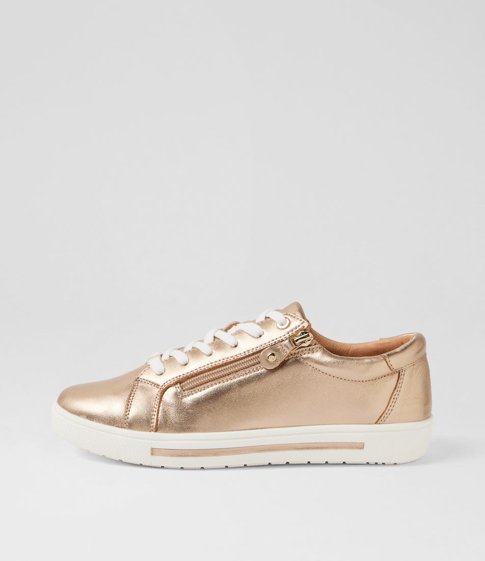 Evone Champagne Leather Sneakers