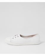 Augusts White Leather Sneakers