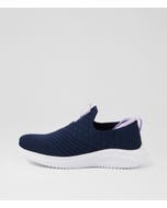 Bethie Navy Purple Knit Sneakers
