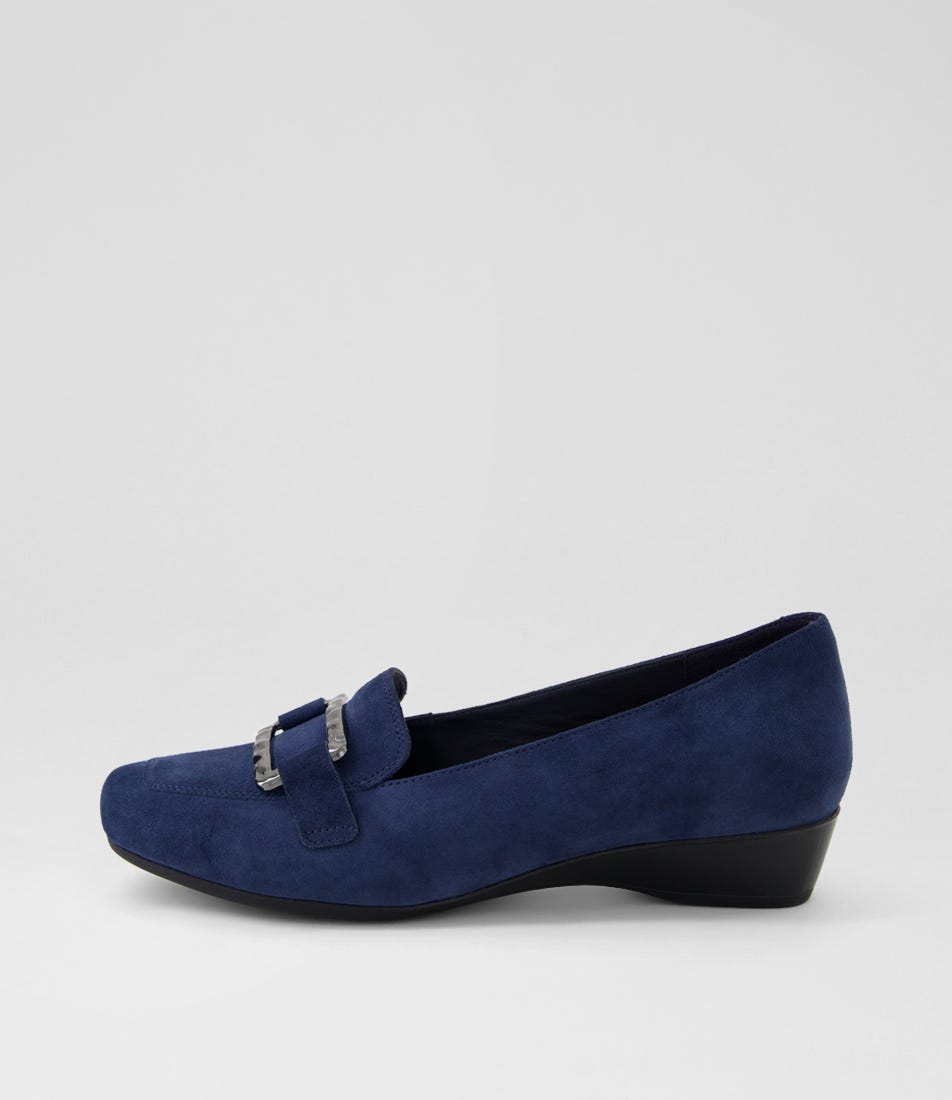 Rosse Navy Suede Heels