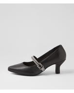 Casablanca Black Leather Heels