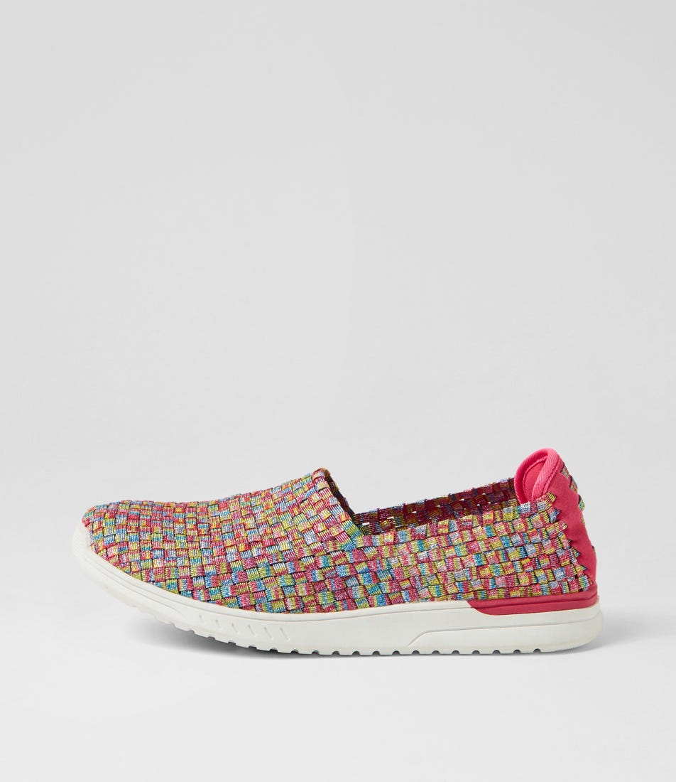 Doti Raspberry Multi Flat Shoes by Supersoft