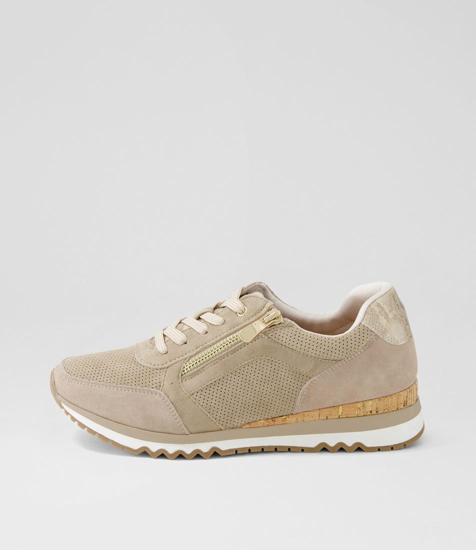 Deliah Taupe Mix Sneakers