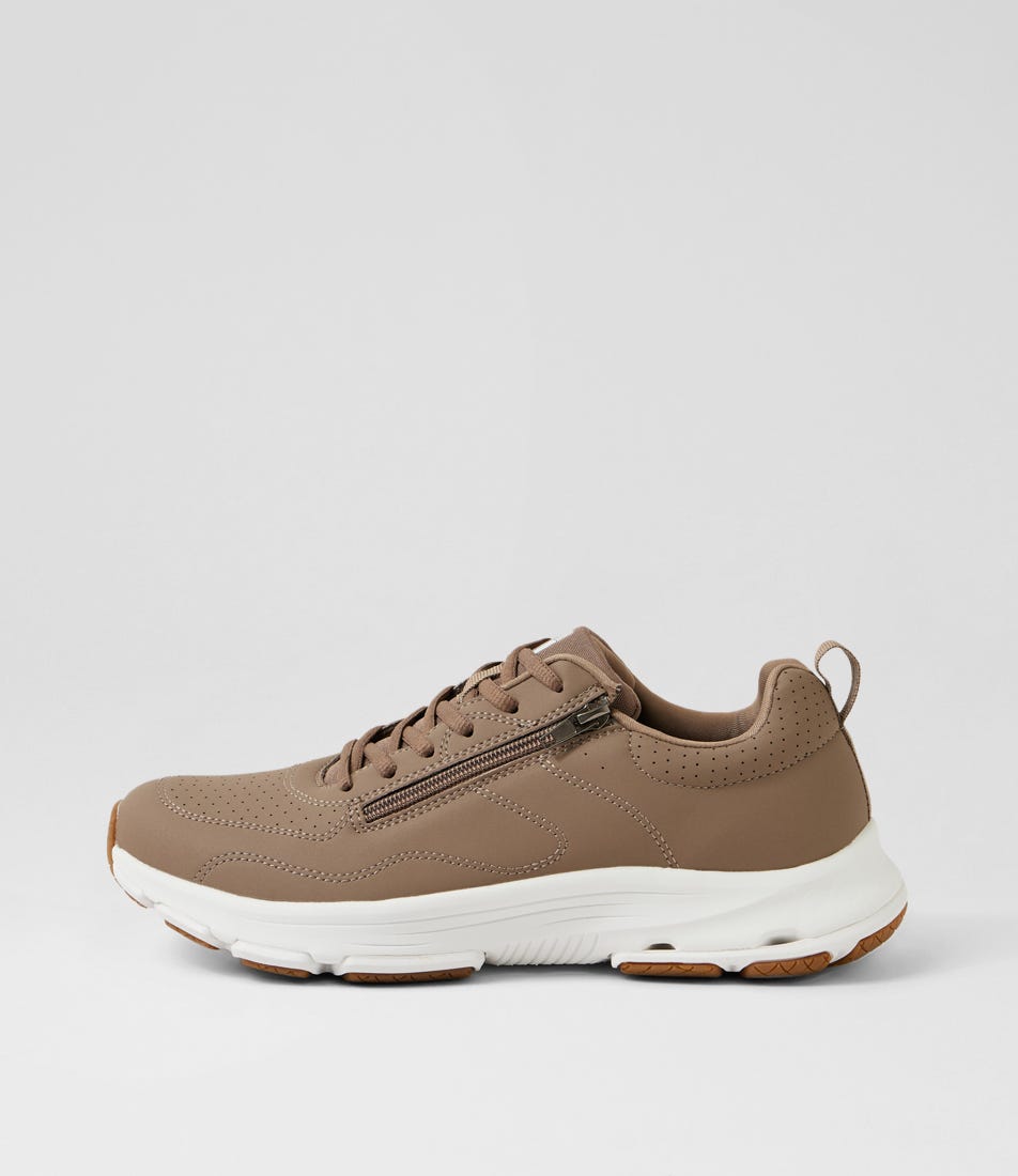Willin Taupe Fabric Sneakers
