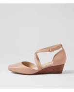 Sue Dark Nude Leather Heels