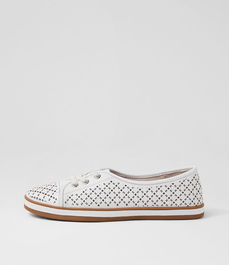 Arrinest White Gum Leather Sneakers