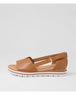 Ashiers Dark Tan Leather Sandals