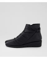Magnific Black Leather Ankle Boots